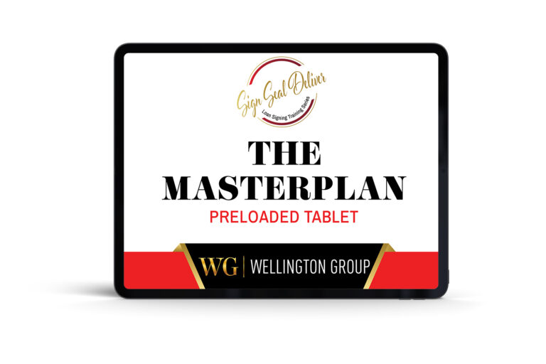 The Masterplan Preloaded Tablet by India Dugat | Wellington Group - All-in-One Digital Solution for Loan Signing Agents